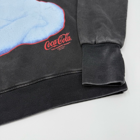 NWT The Laundry Room Women’s Coca-Cola Polar Bear Black Crewneck Sweatshirt XS - Picture 6 of 10